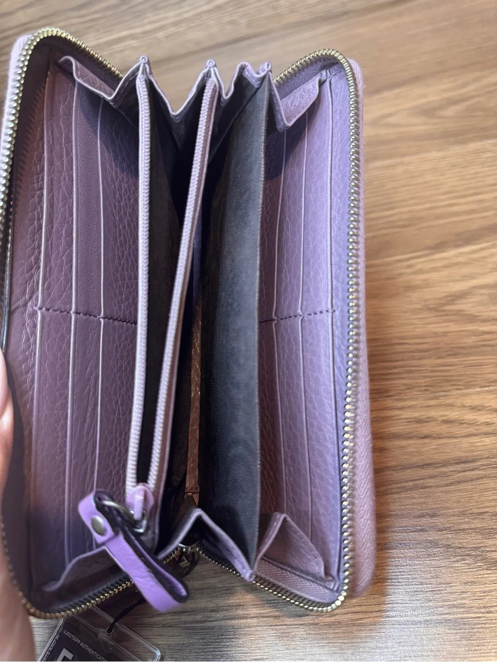 Gucci Leather Bamboo Tassel Zip Around Long Wallet Cert Of Auth Incl Rare Purple - Picture 9 of 15